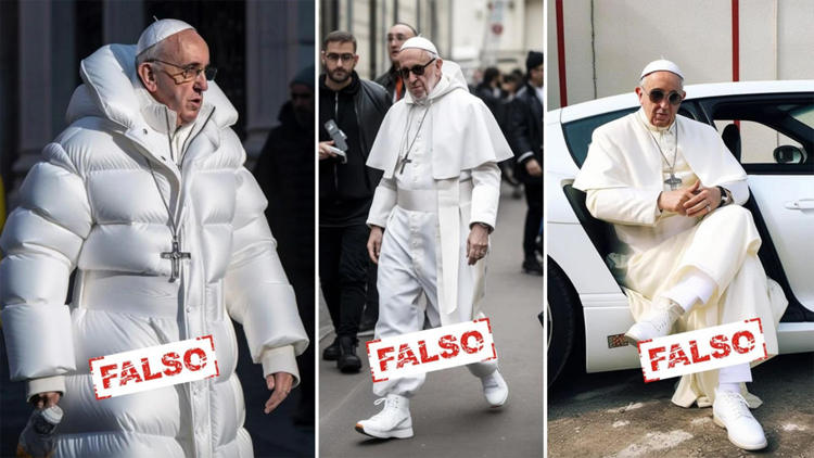Estas fotos falsas del papa Francisco fueron creadas por inteligencia artificial y causaron furor en redes sociales