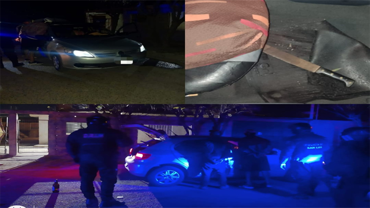 SAN LUIS: Dos detenidos y un automóvil secuestrado