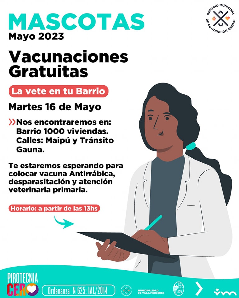 VILLA MERCEDES: LA VETE EN TU BARRIO VISITA EL 1000 VIVIENDAS CON VACUNACIONES GRATUITAS Y ENTREGA DE TURNOS PARA CASTRACIONES