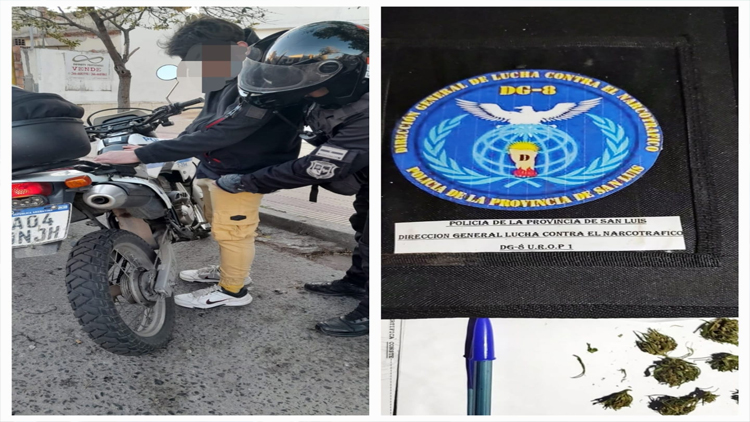 SAN LUIS: un detenido por poseer sustancias estupefacientes