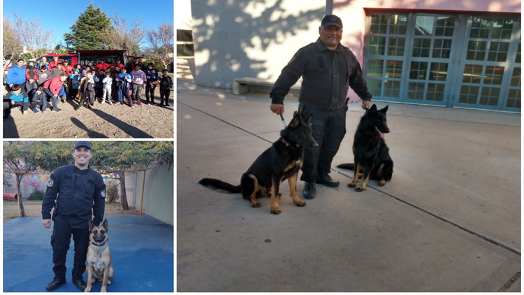 San Luis: la Policía realizó dos exhibiciones de destreza y capacitaciones en escuelas