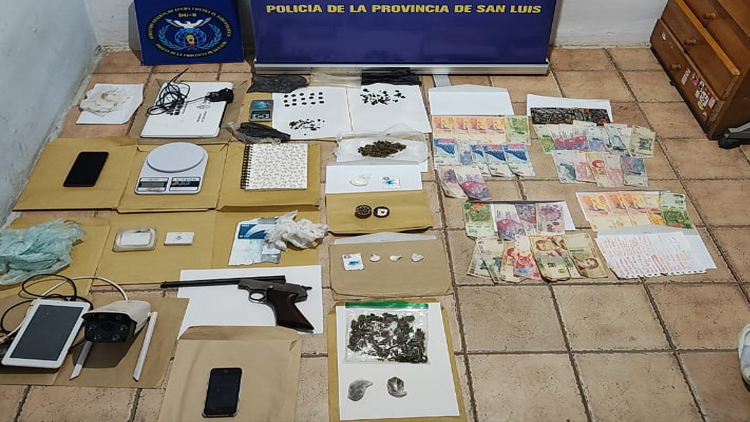 MERLO: Anularon un centro de distribución de estupefacientes