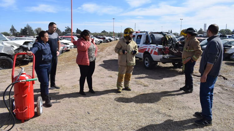 SAN LUIS: Predio de Secuestros Judiciales – Se realizó un simulacro de incendio