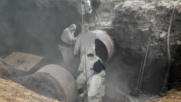 SAN LUIS AGUA: Avanza la reparación del acueducto Río Grande – Los Puquios