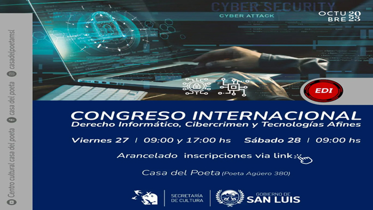 JUDICIALES: San Luis se prepara para el “Congreso de Derecho Informático, Cibercrimen y Tecnologías Afines”