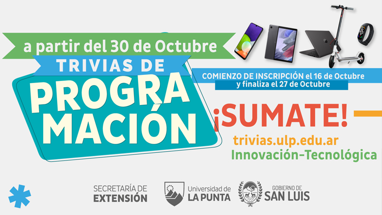 EDUCACIÓN: Abren las inscripciones para el concurso “Trivias de Programación”