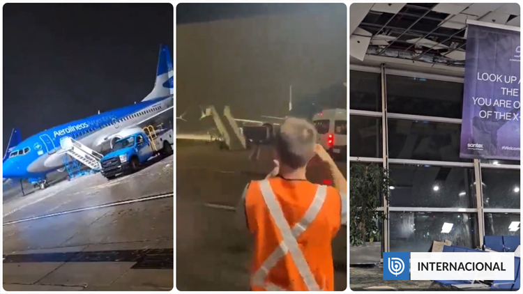 INTERNACIONAL: Fuerte tormenta movió aviones y causó estragos en aeropuertos de Argentina