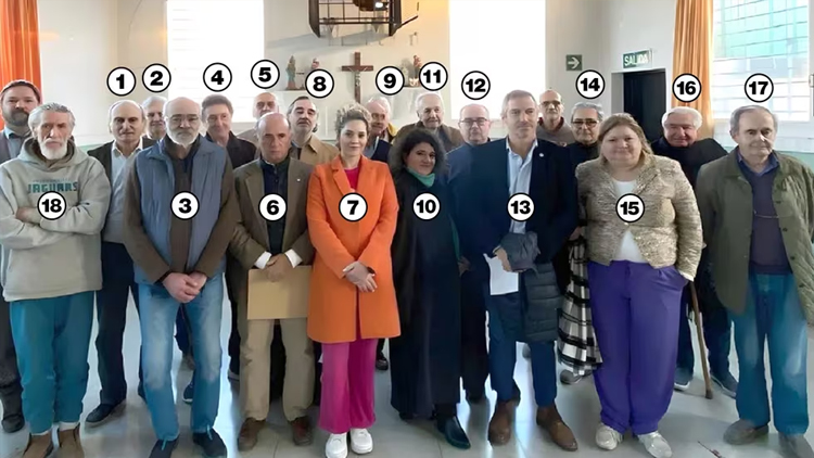 POLÍTICA: Se conoció la foto de la visita de diputados libertarios a Astiz y otros represores en Ezeiza
