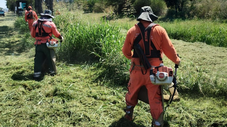 SAN LUIS: Realizan tareas de bacheo, desmalezado y mantenimiento en diversas rutas provinciales